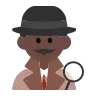 Man Detective: Dark Skin Tone Emoji 🕵🏿‍♂️ image - Tossface style