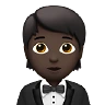 Person In Tuxedo: Dark Skin Tone Emoji 🤵🏿 image - Apple style