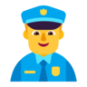 Man Police Officer Emoji 👮‍♂️ image - Microsoft Classic 2D style