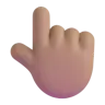 Backhand Index Pointing Up: Medium Skin Tone Emoji 👆🏽 image - Microsoft 3D Fluent style