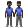 Men Holding Hands: Dark Skin Tone Emoji 👬🏿 image - Huawei Harmony OS style