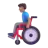 Man In Manual Wheelchair: Medium Skin Tone