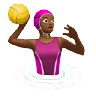 Woman Playing Water Polo: Medium-Dark Skin Tone Emoji 🤽🏾‍♀️ image - Apple style
