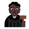Judge: Dark Skin Tone Emoji 🧑🏿‍⚖️ image - Microsoft Classic 2D style