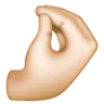 Pinched Fingers: Light Skin Tone Emoji 🤌🏻 image - Samsung style