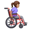 Woman In Manual Wheelchair Facing Right: Medium Skin Tone Emoji 👩🏽‍🦽‍➡️ image - Samsung style