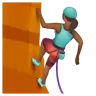 Woman Climbing: Medium-Dark Skin Tone Emoji 🧗🏾‍♀️ image - WhatsApp style
