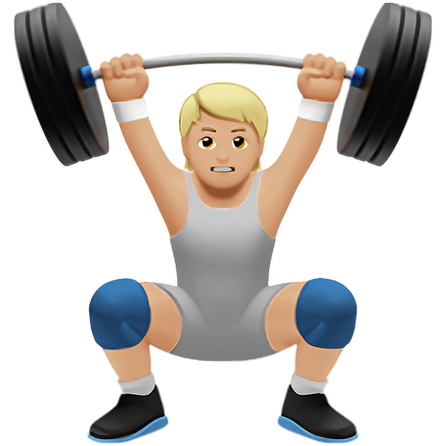 Person Lifting Weights: Medium-Light Skin Tone