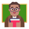 Man Teacher: Medium Skin Tone Emoji 👨🏽‍🏫 image - Microsoft Classic 2D style