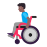 Man In Manual Wheelchair: Medium-Dark Skin Tone Emoji 👨🏾‍🦽 image - Microsoft Classic 2D style
