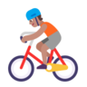 Person Biking: Medium Skin Tone Emoji 🚴🏽 image - Microsoft Classic 2D style