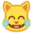 기쁨의 눈물을 흘린 고양이 얼굴