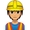 Construction Worker: Medium Skin Tone Emoji 👷🏽 image - Emojidex style