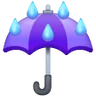 Parapluie sous la pluie Emoji ☔ image - Samsung style
