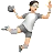 Person Playing Handball: Light Skin Tone
