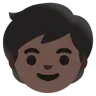 Child: Dark Skin Tone Emoji 🧒🏿 image - Google Noto Color style
