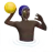 Man Playing Water Polo: Dark Skin Tone