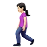 Woman Walking: Light Skin Tone Emoji 🚶🏻‍♀️ image - Apple style