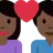 Couple With Heart: Woman, Man, Dark Skin Tone