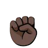 Victory Hand: Dark Skin Tone Emoji ✌🏿 image - Google Noto Color Animated style