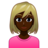 Woman: Dark Skin Tone, Blond Hair