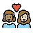 Couple With Heart: Woman, Woman, Medium Skin Tone, Light Skin Tone