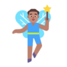Man Fairy: Medium Skin Tone Emoji 🧚🏽‍♂️ image - Microsoft Classic 2D style