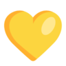 Cœur jaune Emoji 💛 image - Microsoft Classic 2D style