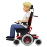 Person In Motorized Wheelchair: Medium-Light Skin Tone Emoji 🧑🏼‍🦼 image - Apple style