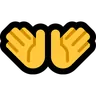 열린 손 서명 Emoji 👐 image - Microsoft Windows 10 Segoe UI Emoji style