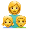Family: Woman, Girl, Boy Emoji 👩‍👧‍👦 image - WhatsApp style