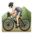 Person Mountain Biking: Light Skin Tone