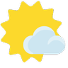 Emoji Sole bianco con piccola nuvola 🌤 image - Skype style