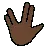 Vulcan Salute: Dark Skin Tone