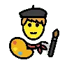 Artist Emoji 🧑‍🎨 image - OpenMoji style