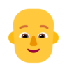 Person: Bald Emoji 🧑‍🦲 image - Microsoft Classic 2D style