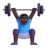 Man Lifting Weights: Dark Skin Tone