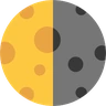 下弦月 Emoji 🌗 image - Skype style