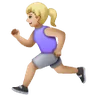 Woman Running: Medium-Light Skin Tone Emoji 🏃🏼‍♀️ image - Samsung style