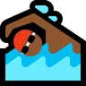 Person Swimming: Medium-Dark Skin Tone Emoji 🏊🏾 image - Microsoft Windows 10 Segoe UI Emoji style