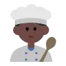 Man Cook: Dark Skin Tone Emoji 👨🏿‍🍳 image - Tossface style