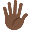 Hand With Fingers Splayed: Dark Skin Tone Emoji 🖐🏿 image - Twitter / X (Twemoji) style