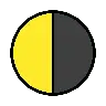 Emoji Simbolo dell'ultimo quarto della luna 🌗 image - OpenMoji style
