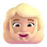 Woman: Medium-Light Skin Tone, Beard Emoji 🧔🏼‍♀️ image - Microsoft 3D Fluent style