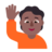 Person Raising Hand: Medium-Dark Skin Tone