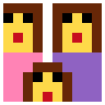 Family: Woman, Woman, Girl Emoji 👩‍👩‍👧 image - SerenityOS style