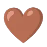 브라운 하트 Emoji 🤎 image - Google Noto Color Animated style