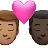 Kiss: Man, Man, Medium Skin Tone, Dark Skin Tone
