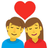 Couple With Heart: Woman, Man Emoji 👩‍❤️‍👨 image - Skype style