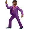Man Dancing: Medium-Dark Skin Tone Emoji 🕺🏾 image - Apple style